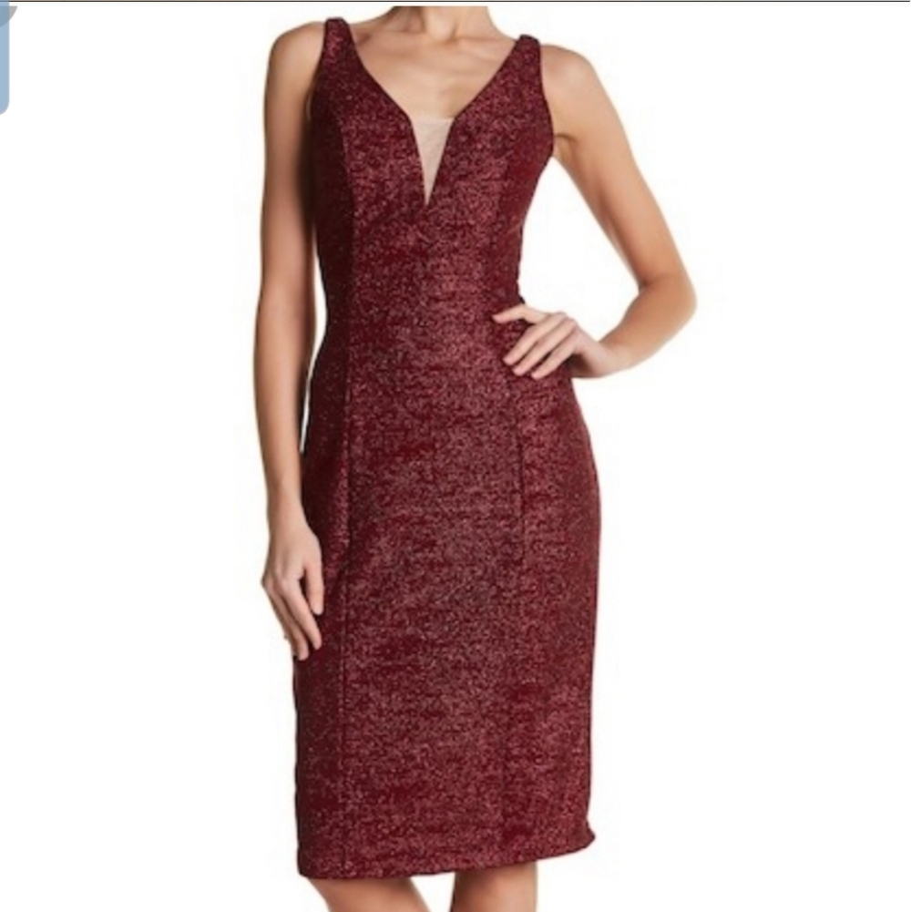 Marina Glitter Illusion NYE dress